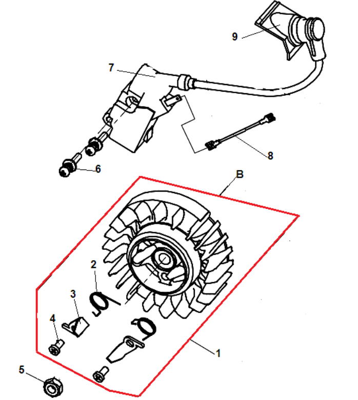 4 МАХОВИК - МАГНЕТО БЕНЗОПИЛА CHAMPION 55