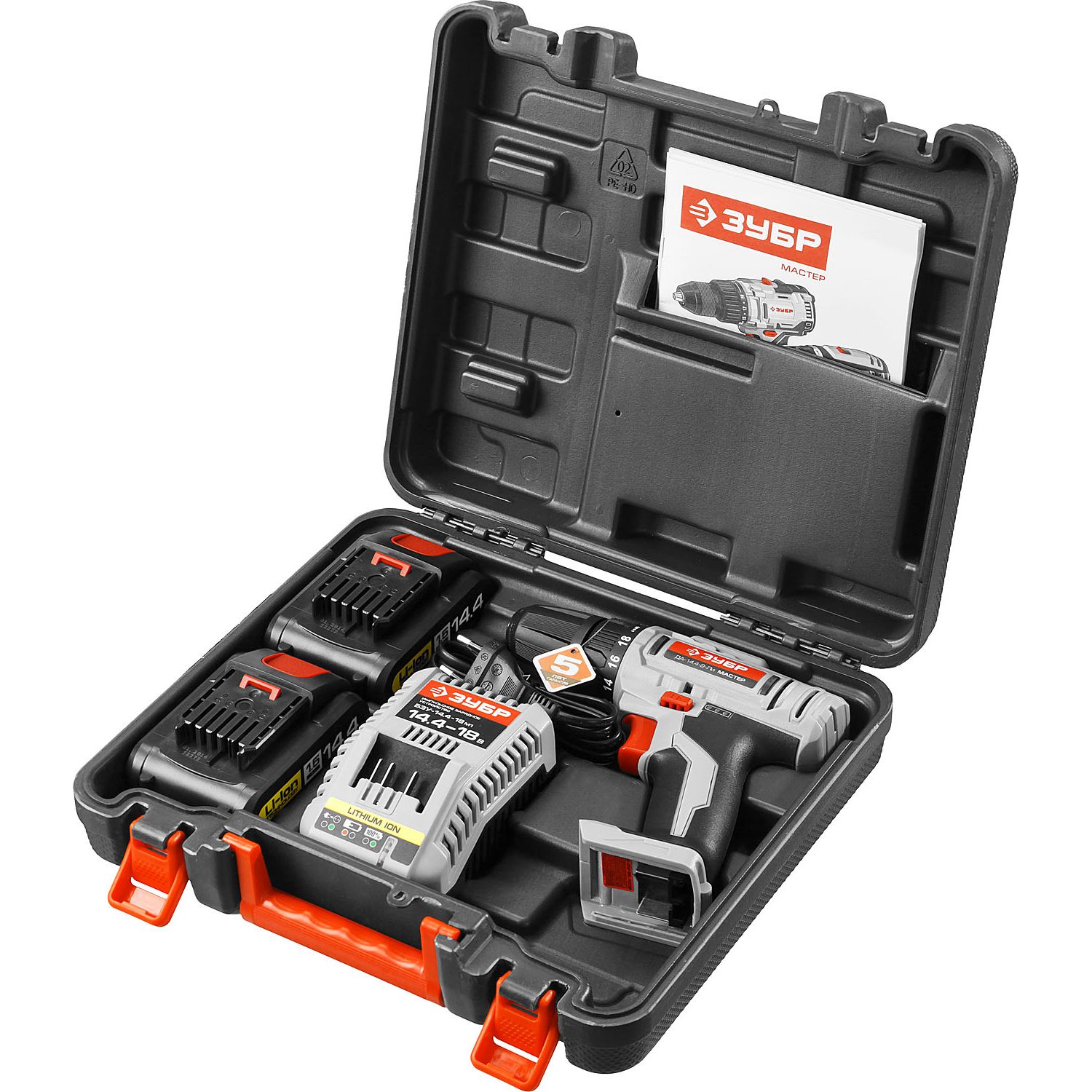 Дрель - шуруповерт, 2 АКБ ДА-14.4-2-Ли КНМ1